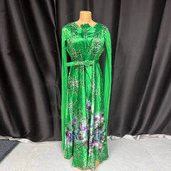 Elegant African Dresses for Women 2025 New Africa Clothing Plus Size Turkey Wedding Party Long Dress Dashiki Ankara Sequin Robe