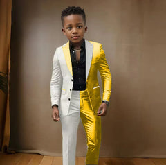 Blazer Suit For Boys 3-16 Years Boy Blazer Pant Set 2 Piece Slim Fit Casual Wedding Suit Set Birthday Stage Performance Costumes
