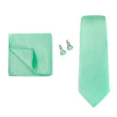 HUISHI Men Ties Solid Color Formal Wedding Necktie Jacquard Woven Tie Handkerchief Cufflinks For Men Business Suit 3pcs Wedding