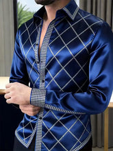New men's fashionable 3D flame printed shirt with casual long sleeved button design and fashionable shirt top