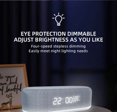 15W Wireless Charging Alarm Clock LED Night Light