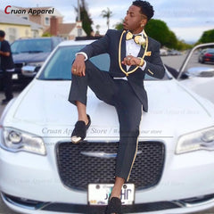 Classic Men Suit Sets Formal Activities Tailor-made Slim Fit Outfits Wedding Elegant Groomsman Costumes Blazer Pants 2 Pieces