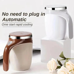 Automatic Stirring Coffee Mug Magnetic Electric Stainless Steel Self Mixing Coffee Tumbler Rotating Home Office Travel