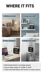 Portable USB Air Cooler Fan 3-Speed Mini Water Mist Humidifier LED Desktop Cooling Fan