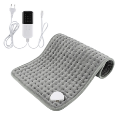 Electric Heating Pad Adjustable Temperature Timer Plush Warm Mat