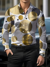 Hawaiian Men's Long Sleeve Shirt Simple 3D Printed Clothing Button Flip-over Street Trend New Series