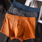 3PCS/Pack 100% Cotton Antibacterial Boxers Hombre Double-layer Breathable Hygroscopic U Pouch Underwear Fashion Men's Panties