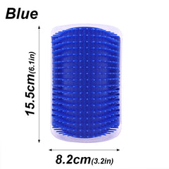 Cat Brush Comb Cat Toy with Catnip Cat Wall Brush Cat Scratcher Massage Self Groomer Comb Pet Cat Corner Scratcher Massager