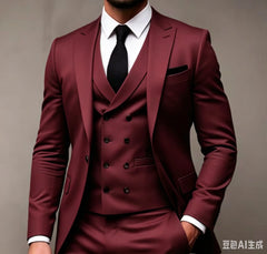 Green 3-Piece Suit Wedding Party Suit Traje Americana Hombre
