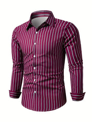 Fashion Square stripe patterns 3D Print Mens Long Sleeve Shirt Autumn Button Down Casual Animal Shirt Lapel Mens Clothing Tops