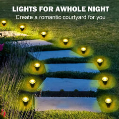 Solar LED Garden Pathway Lights 8 Mode Outdoor