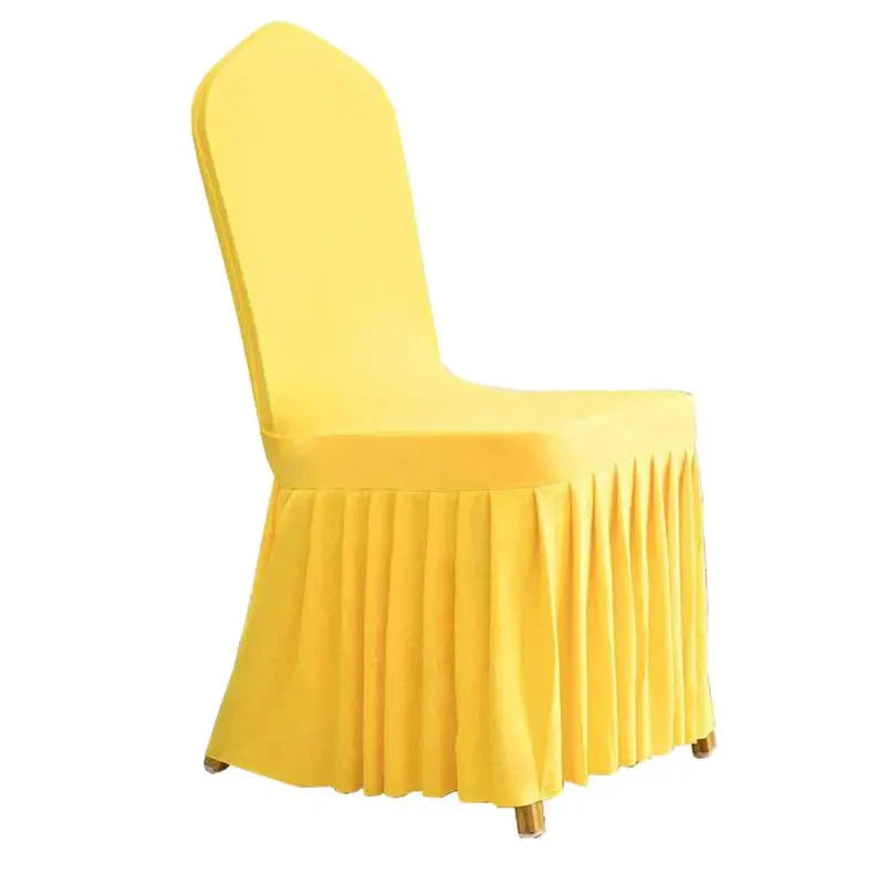 1Pcs Elastic Spandex Universal Chair Cover Skirt Cloth For Hotel Home Modern Wedding Birthday Party Event Dining Seat Decoration SHOWLU FASHION STORE