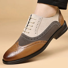 Leather Shoes Men's New Fashion Retro Comfortable Formal Shoes British Style Business Casual Leather Shoes Large Size