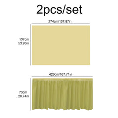 2pcs Disposable tablecloth table skirt SHOWLU FASHION STORE