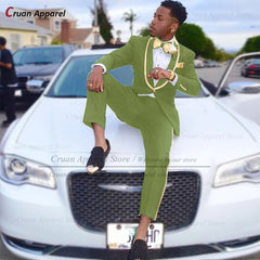 Classic Men Suit Sets Formal Activities Tailor-made Slim Fit Outfits Wedding Elegant Groomsman Costumes Blazer Pants 2 Pieces