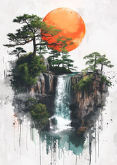 Japanese Landscape Samurai Geisha Bonsai Torii Gate Sakura Art Poster Canvas Painting Wall Prints Picture for Room Home Decor