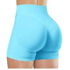 Summer High Waisted Yoga Shorts Fashionable and Sexy Running Fitness Pants Solid Color Yoga Leggings