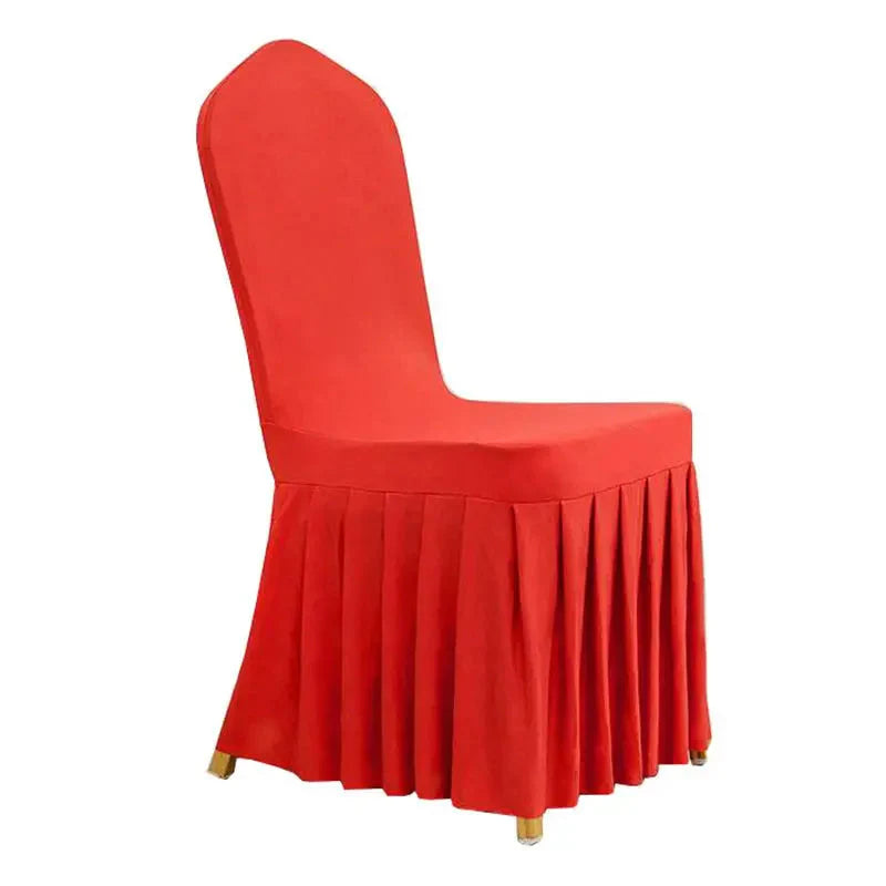 1Pcs Elastic Spandex Universal Chair Cover Skirt Cloth For Hotel Home Modern Wedding Birthday Party Event Dining Seat Decoration SHOWLU FASHION STORE