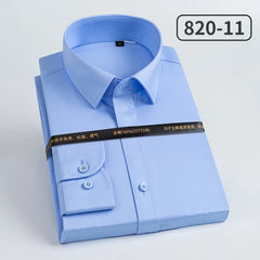 Men's pure cotton long sleeved shirt slim fit high-end light luxury 100 count striped heterochromatic collar wrinkle resistant a