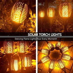 Solar Dancing Flame LED Garden Lantern