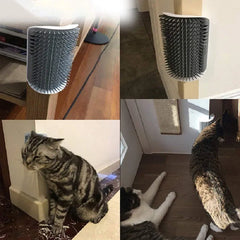 Cat Self Groomer With Catnip Soft Cats Wall Corner Massage Cat Comb Brush Rubs The Face With A Tickling Comb Pet Grooming Supply