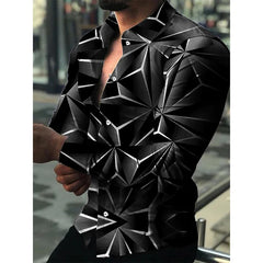 New Hawaiian Piano Luxury Designer Shirts For Men Single Breasted Tops Casual 3D Print Long Sleeve Gentleman Clothing floral