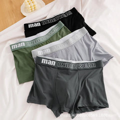 4 pcs/lot Men's Boxers Cotton Comfort Briefs Underwear Black L XL XXL XXXL 4XL Breathable Fashion Fitness Sports