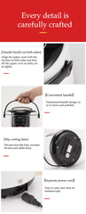 Mini Electric Rice Cooker 2L Portable 200W