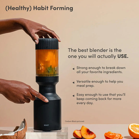 The Mini Blender Plus | Mini Countertop Kitchen Blender | Blend Smoothies And Shakes, Dressings, Sauces, Dips | Extra Vessels,