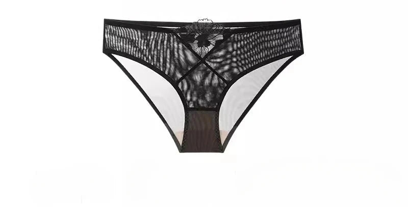 Rabbit Ears Big Chest Small Thin Bra French Underwear Soft Underwire Sexy European and American Embroidery Bra Set for Women SHOWLU FASHION STORE