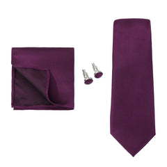 HUISHI Men Ties Solid Color Formal Wedding Necktie Jacquard Woven Tie Handkerchief Cufflinks For Men Business Suit 3pcs Wedding