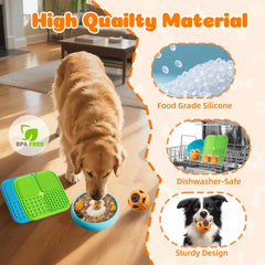 Dog Enrichment Toys 6 Pack Lick Mat Puzzle Ball Bowl for Peanut Butter Frozen Treats Anxiety Relief Boredom Reducer Dog Toys