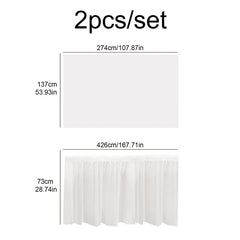 2pcs Disposable tablecloth table skirt SHOWLU FASHION STORE