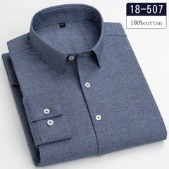 Luxury High-Quality 100% Cotton Houndstooth Full Shirts for Men Slim Fit Casual Shirt Long-Sleeve Plaid Soft Designer Clothes Ro