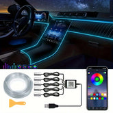 Car Interior RGB Ambient Light Strip App Control 12V Music Sync
