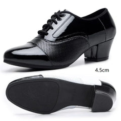 Modern Dance Shoes For Men Soft Performance Leather Breathable Social Latin Dance Square Formal Dress Jazz Dance Shoes Sneakers