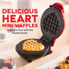 Mini Electric Waffle Maker Non-Stick 350W Compact