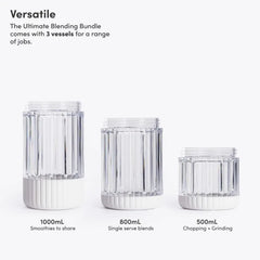 The Beast Blender; Personal Countertop Blending for Smoothies,Shakes,Food Prep & Frozen Fruits & Veggies; Extra Portable Vessels