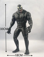 A 33cm tall Venom action figure with moveable joints and detailed black symbiote texture.