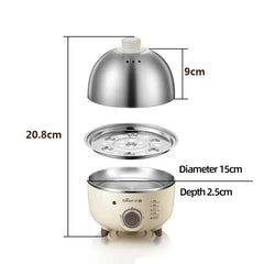 Electric Egg Boiler 360W Stainless Steel 4-6 Eggs Timer Cooker