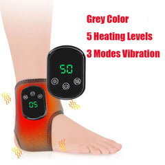 Electric Heating Vibration Foot Ankle Massager Elbow Relax Muscles Winter Massager Type-C Rechargeable Adjustable Strap Massager
