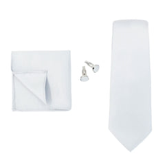 HUISHI Men Ties Solid Color Formal Wedding Necktie Jacquard Woven Tie Handkerchief Cufflinks For Men Business Suit 3pcs Wedding