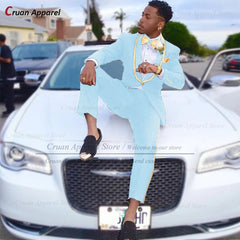 Classic Men Suit Sets Formal Activities Tailor-made Slim Fit Outfits Wedding Elegant Groomsman Costumes Blazer Pants 2 Pieces