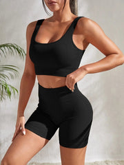 Showlu Store Nation 0 Seamless Yoga Set Gym Suits With Shorts Crop Top Sexy Bra Women's Pants 2 Pieces Set Running Workout Outfit Fitness Clothing