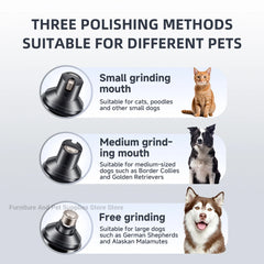 Electric Dog Nail Grinder Pet Nail Clipper USB Rechargeable Pet Nail Trimmers Painless with Polisher Wheel for Small/Large Pets