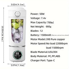 Portable USB Blender Juicer Bottle