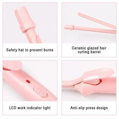 9mm Mini Hair Curler Wand Fast Heating 25W