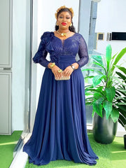 Elegant African Dresses for Women 2025 New Africa Clothing Plus Size Turkey Wedding Party Long Dress Dashiki Ankara Outfits Robe