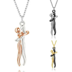 Fashion Hugging Necklace Jewelry Choker Hug Pendant Chain Men Necklaces For Lover Women Couple Men Lady Female Male Gift