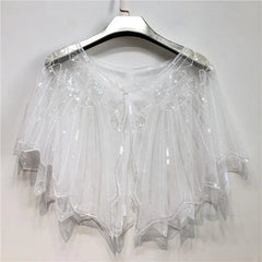 1920s Retro Beaded Sequin Flapper Shawl Loose Decoration Outerwear Short Cape Evening Party Ladies Cloak Shawl PST02#